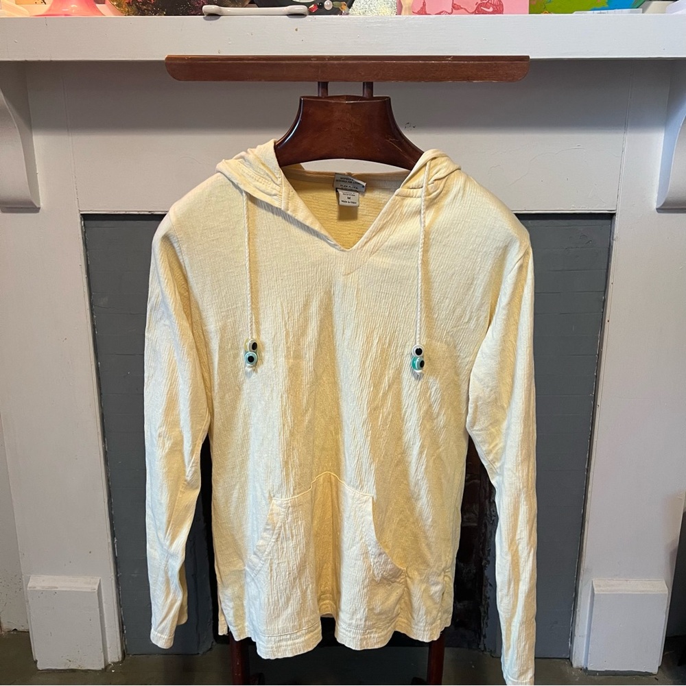 Yellow hooded pullover!